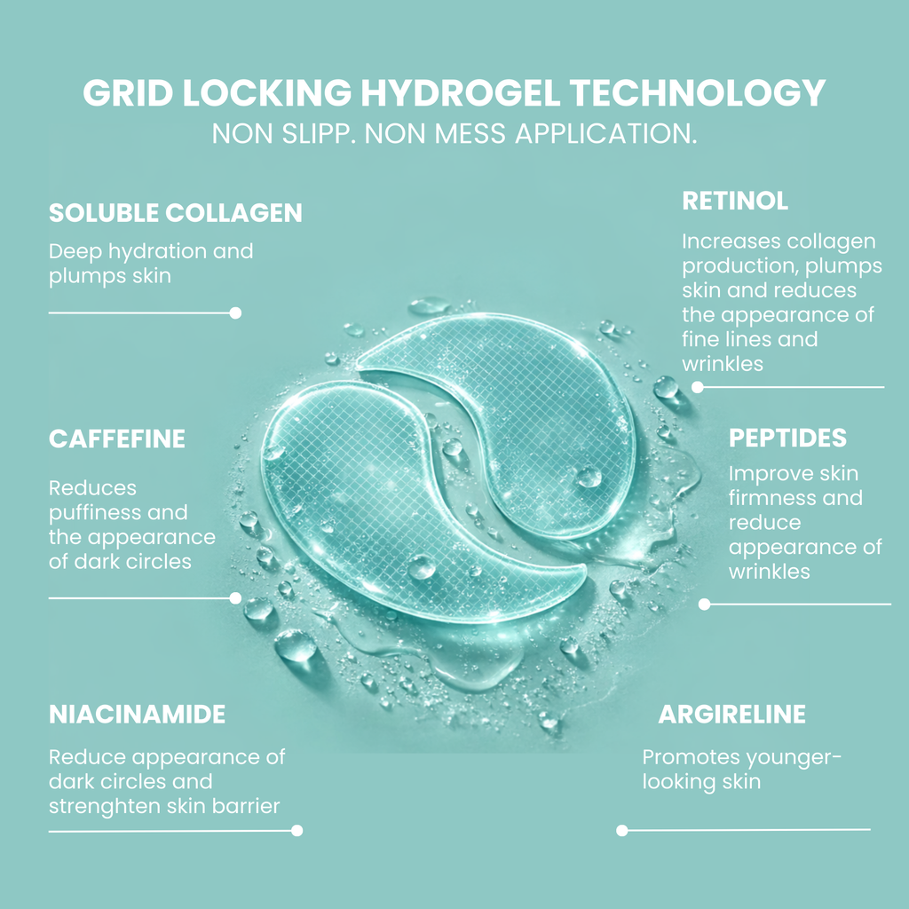 Rejuvenating Peptide & Retinol Hydrogel Eye Masks